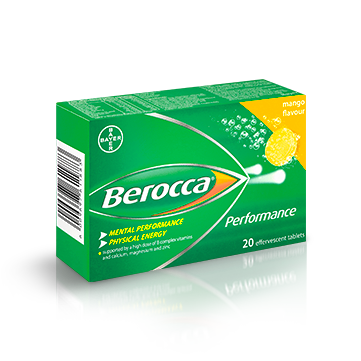 Berocca Performance Mango Effervescent Tablets 20s