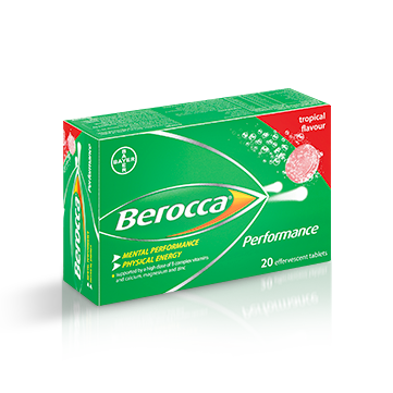 Berocca Performance Tropical Effervescent Tablets 20s