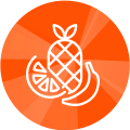 Tropical fruits icon